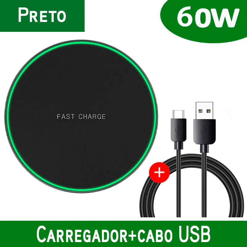 Carregador Por Indução Sem fio Modelo Almofada 60w